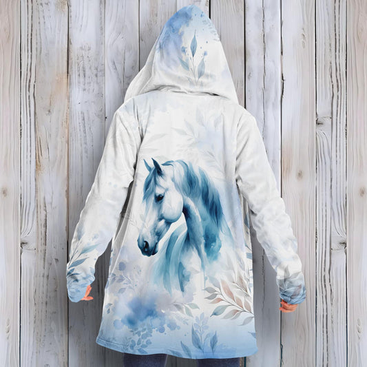 Horse Watercolor Cloak (Blue)