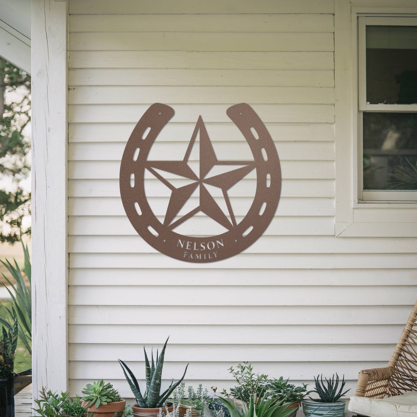 Horseshoe: Lucky Star – Metal Sign (Personalized)