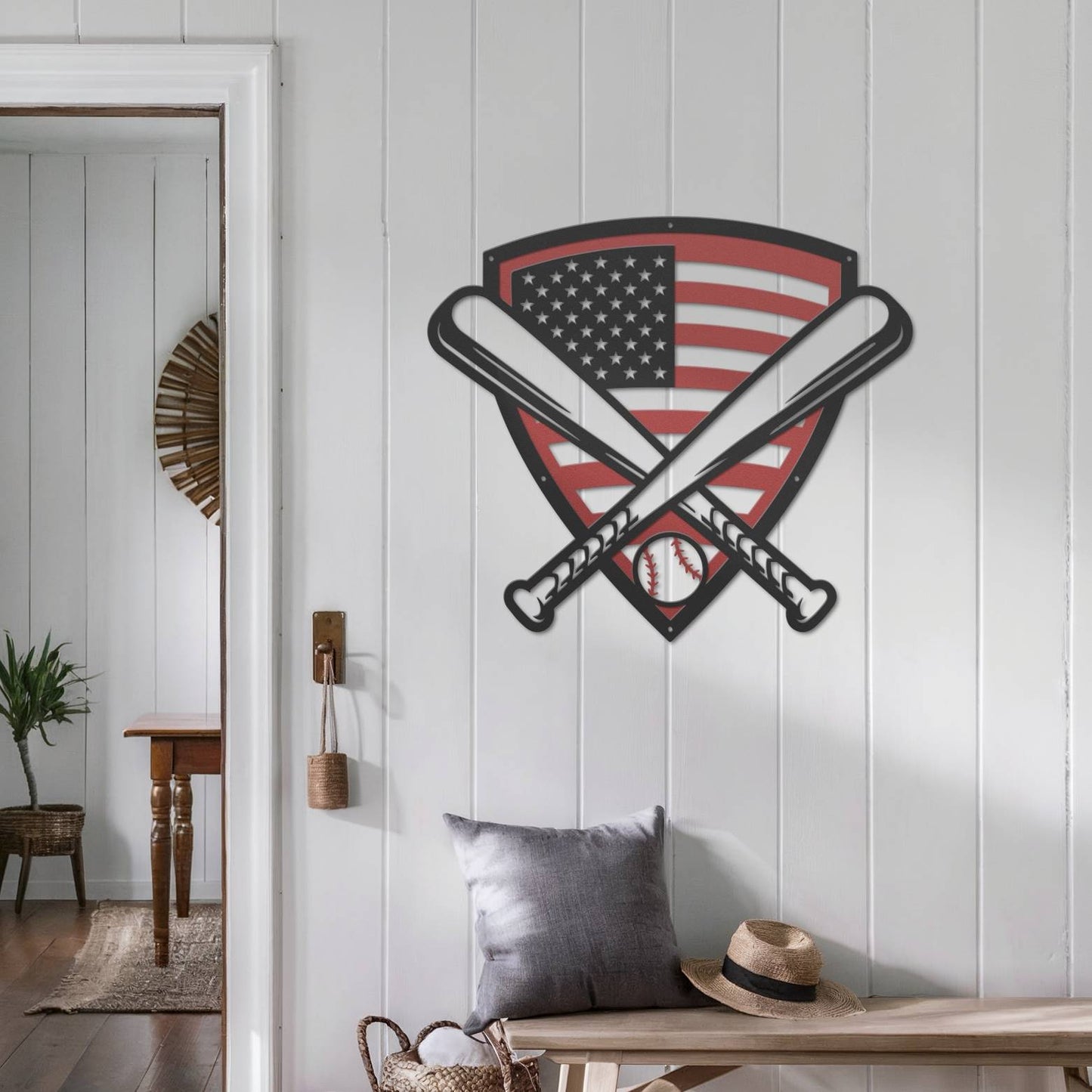 Baseball Shield - Metal Sign