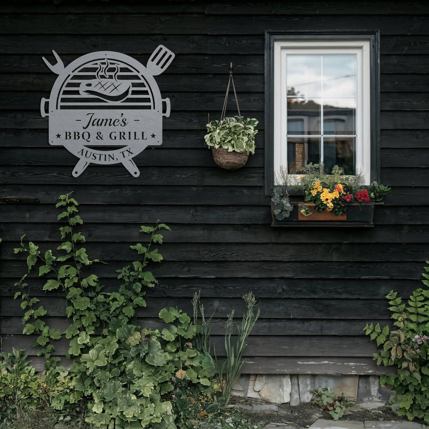 BBQ & Grill – Metal Sign (Personalized)