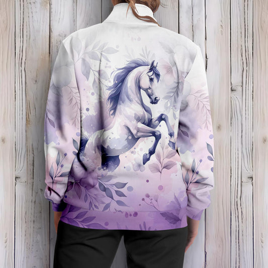 Track Jacket - Watercolor Horse (Purple)