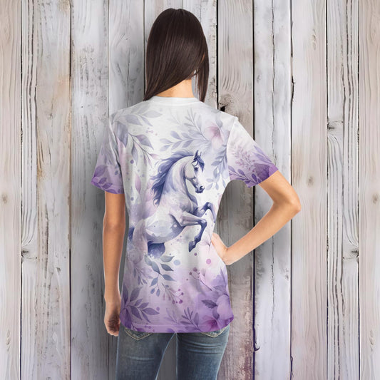 T-shirt - Watercolor Horse (Purple)