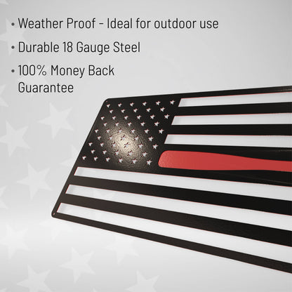 Baseball Flag - Metal Sign