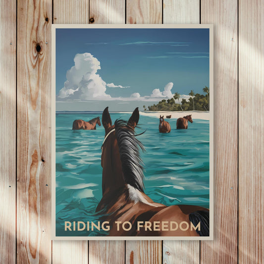 Ocean Bound Horses Wall Canvas