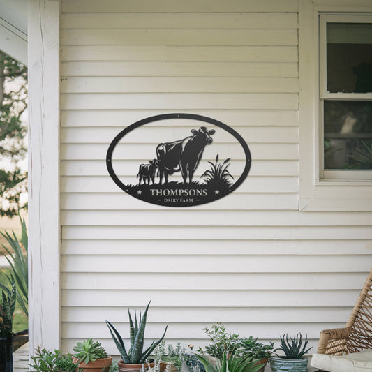 Dairy Farm – Metal Sign (Personalized)