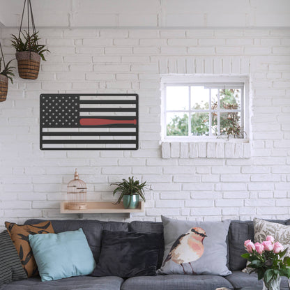 Baseball Flag - Metal Sign