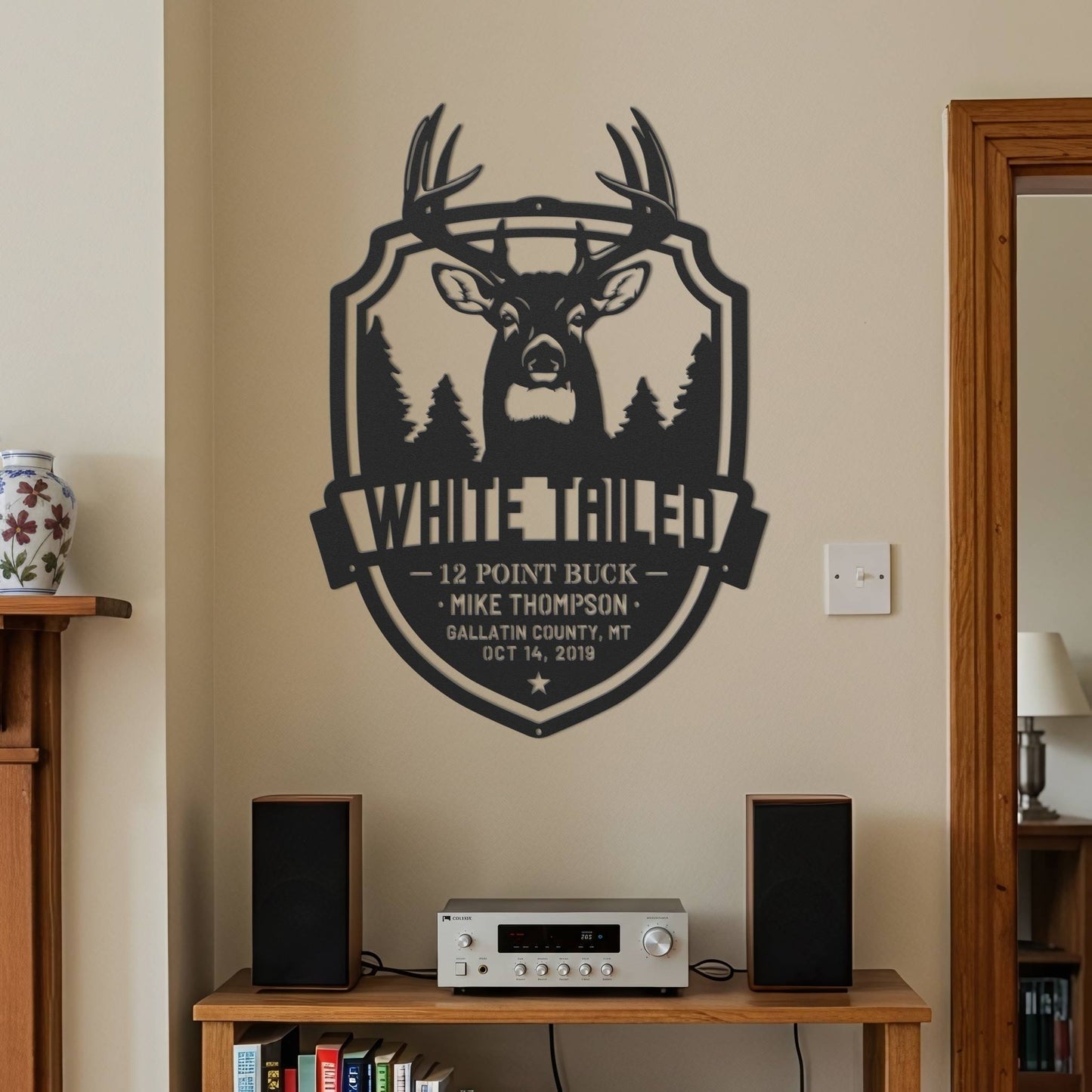White-Tailed Buck Hunting Trophy – Metal Sign (Prime Edition)