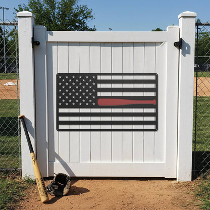 Baseball Flag - Metal Sign