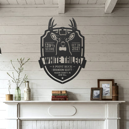 White-Tailed Buck Hunting Trophy – Metal Sign