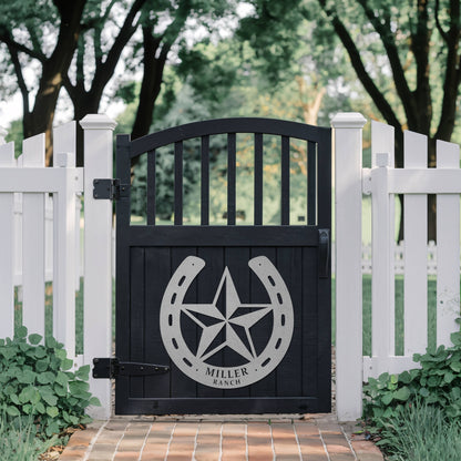Horseshoe: Lucky Star – Metal Sign (Personalized)