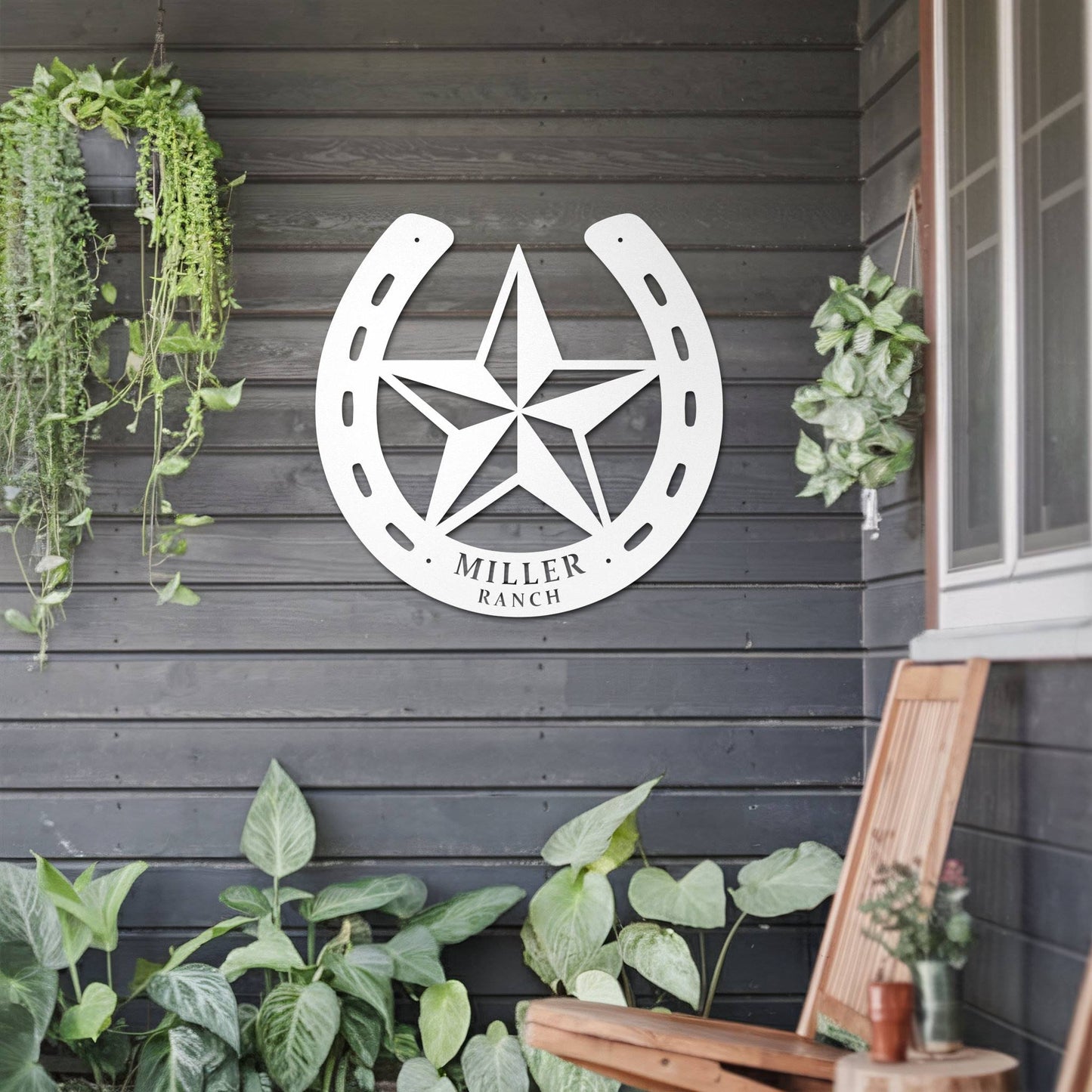 Horseshoe: Lucky Star – Metal Sign (Personalized)